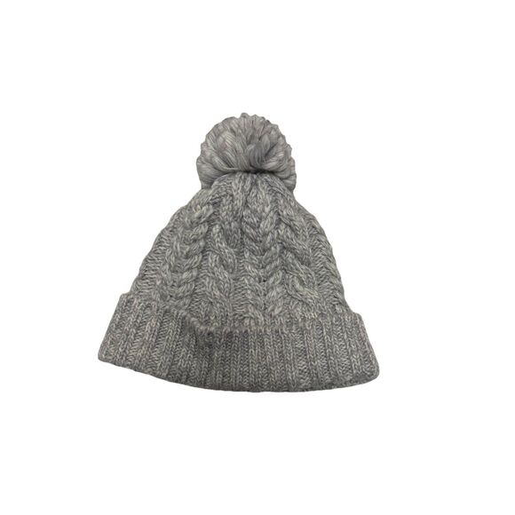 Smartwool Merino Wool Ski Town Hat Pom Pom Gray - Picture 2 of 4